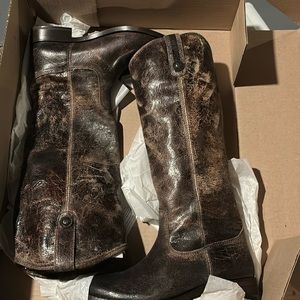 Frye, Melissa button glazed, chocolate, size 6, never worn